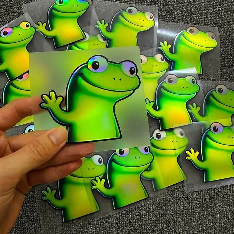 Adesivos de motocicleta de meme lagarto para janela do carro