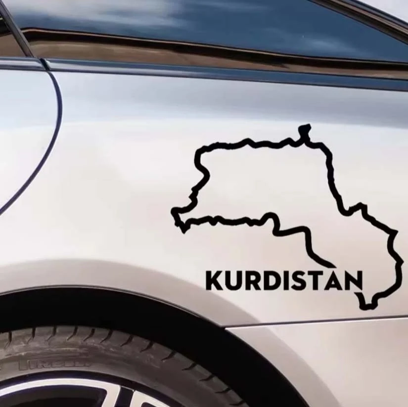 Esboço do mapa do Oriente Médio adesivos de carro de vinil