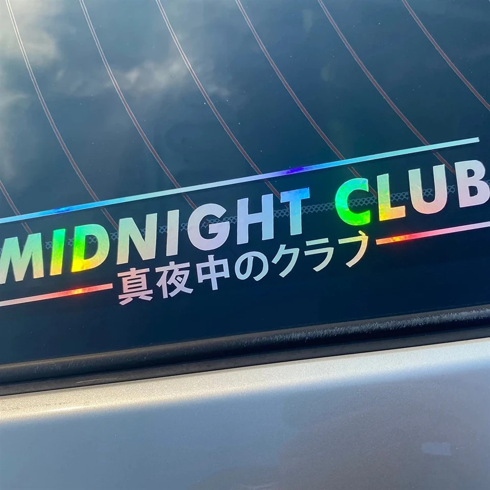 Midnight Club Club Vinil Decalque JDM Janela Adesivo