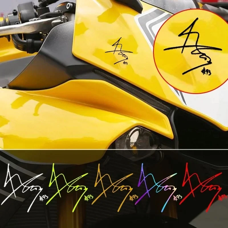 Moto GP Racer #93 adesivos de assinatura