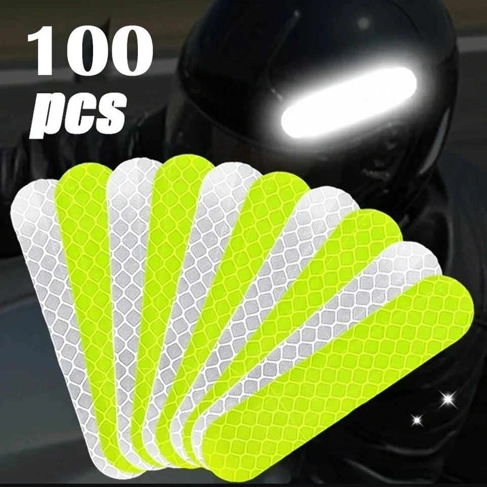 Aviso de segurança do capacete motociclista Adesivos refletivos
