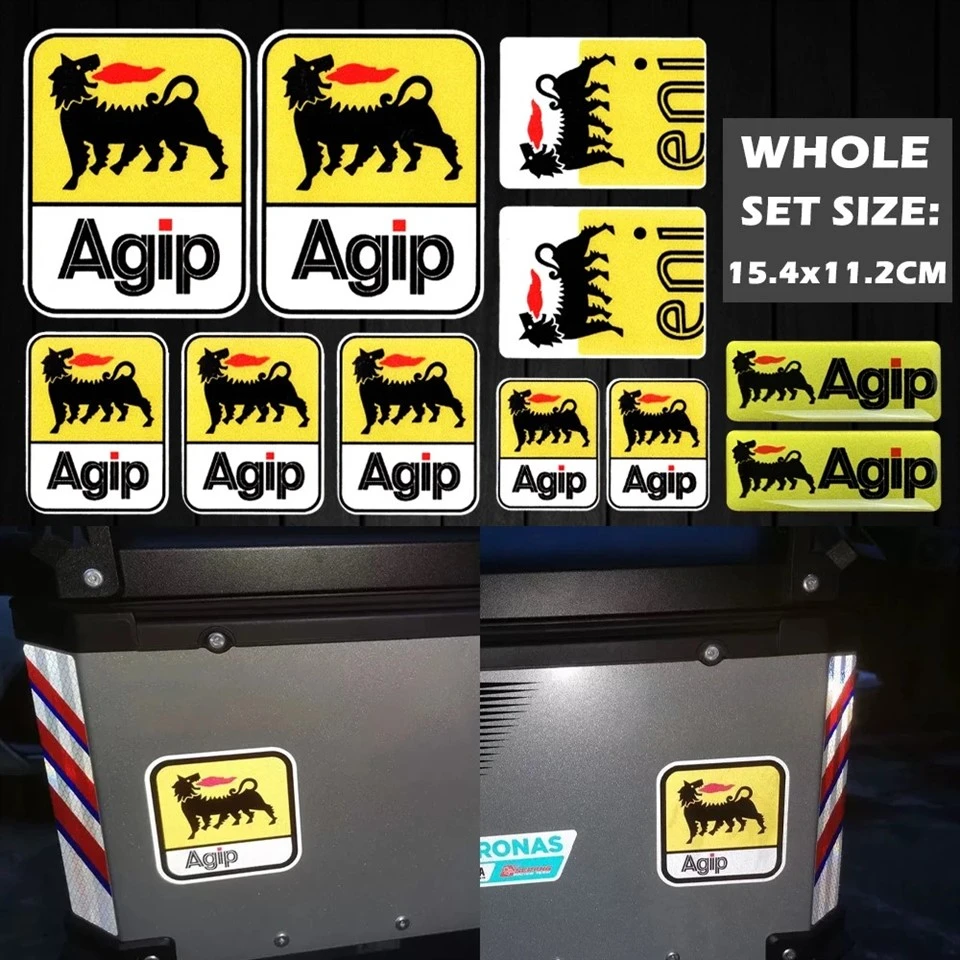 Adesivos de motocicleta Agip eni Óleo para moto