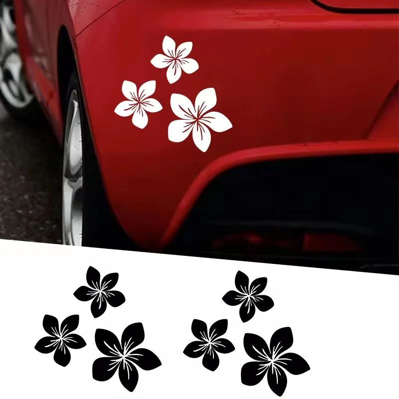 Adesivos de carro com gráficos de flores bonitas