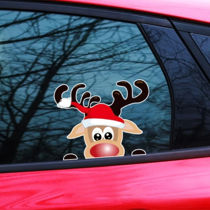 Adesivo de Papai Noel para a janela traseira do carro