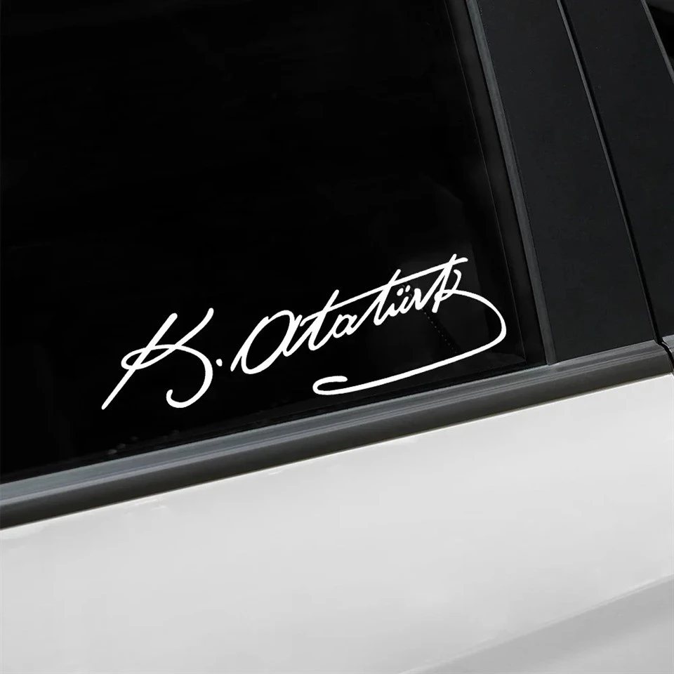 Signature Ataturk Creative Car Sticker Vinyl Screen