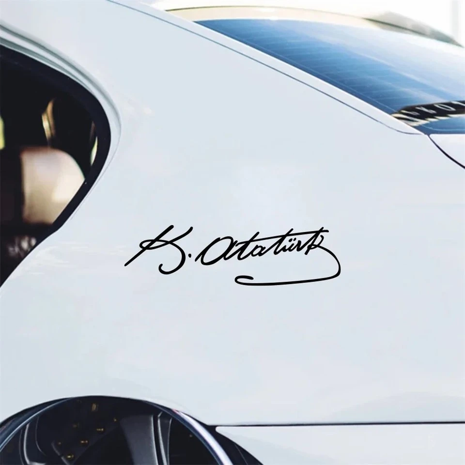 Signature Ataturk Creative Car Seter Vinyl Screen