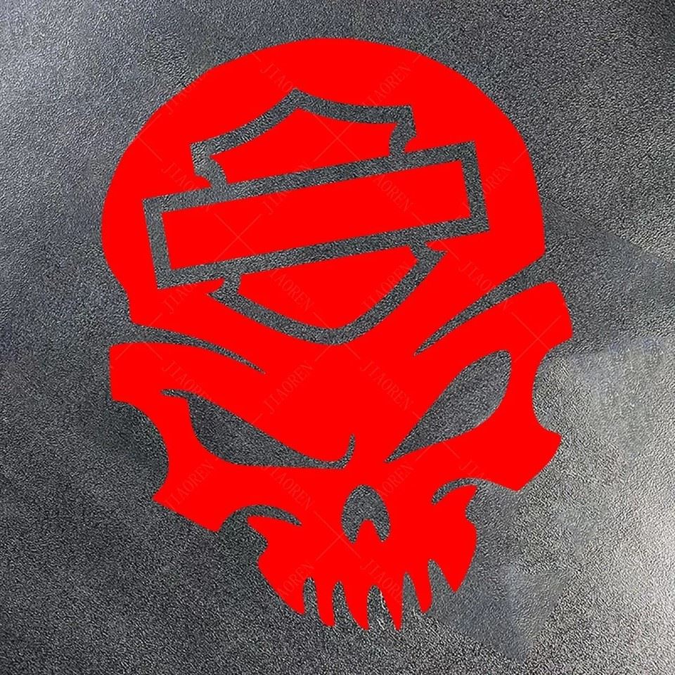 Skull Pattern Vinyl Motorcycle Sticker