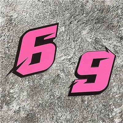 0123456789 Número rosa adesivos de motocicleta