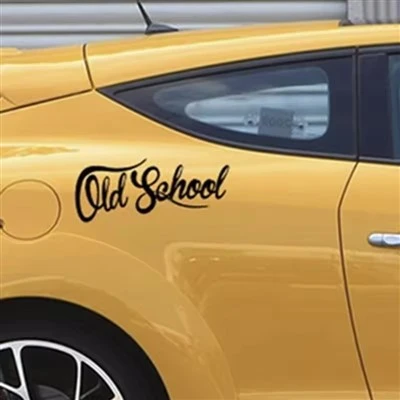 Adesivos de carro de texto da velha escola