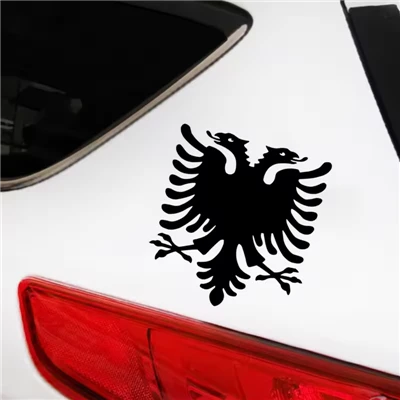 Adesivo de carro de águia dupla albaneses