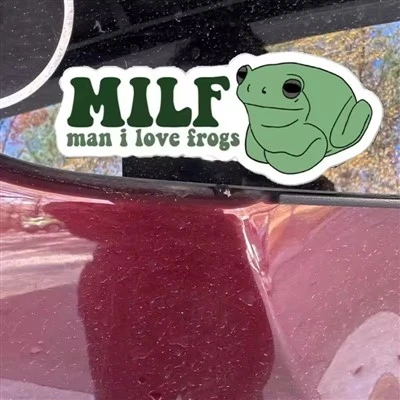 Eu amo sapos adesivos engraçados para carros