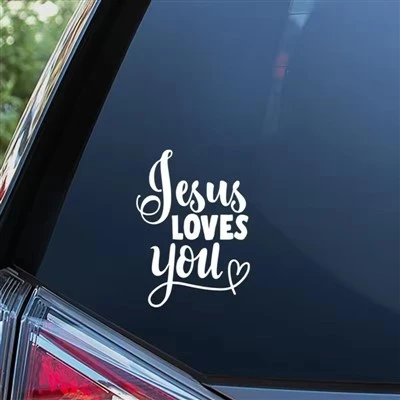 Jesus te ama texto adesivo para Windows