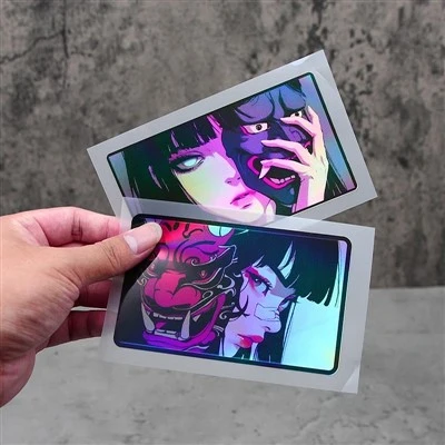 1pc Decalques de Anime Girl com máscara