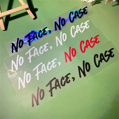 1pc sem face No Caso Motorcycle Helmet Sticker