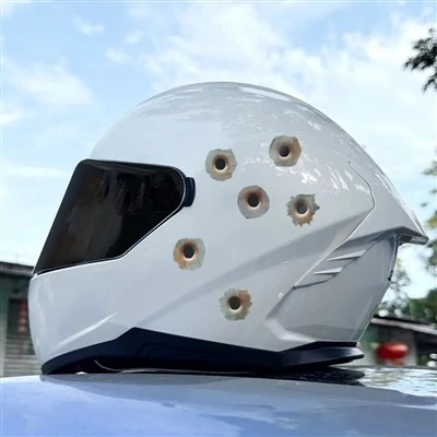 1 conjunto de orifícios de bala adesivos de motocicleta à prova d'água