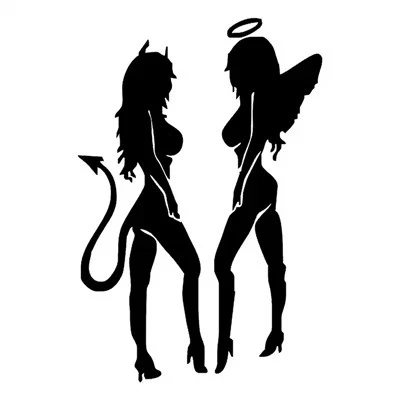 Angel Devil Woman Beauty Lady adesivos