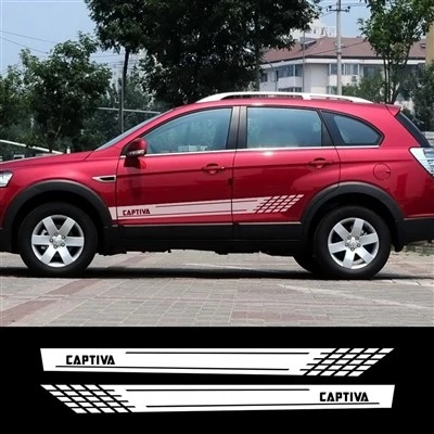 Adesivos laterais da porta do carro 2pcs para Chevrolet Captiva