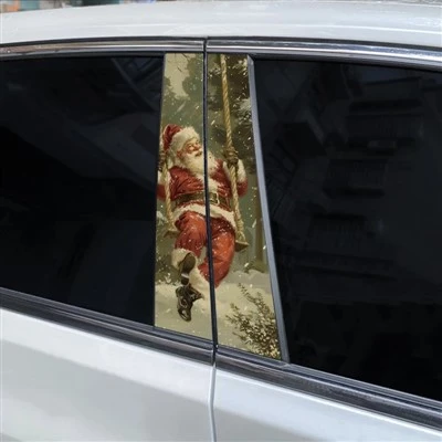 2pcs adesivos da floresta de natal Centro de carro B - adesivos de pilar