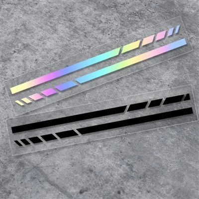 2PCS Sports Strip Motorcycle Adreters Decor de tanque de combustível Decoração de carro à prova d'água espelho retrovisor Decalques de vinil Acessórios para veículos Acessórios
