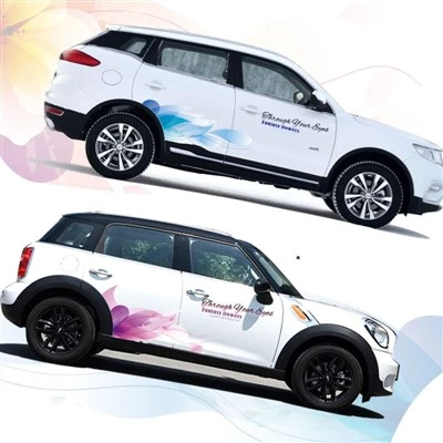 Adesivo personalizado para corpo de carro estilo flor colorida