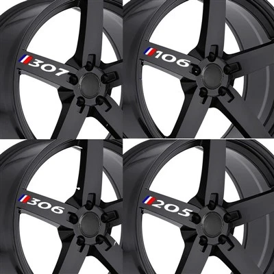 Adesivo de roda de carro 4pcs para carro Peugeot
