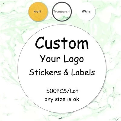 500 PCs Adesivos de etiqueta personalizados adesivos