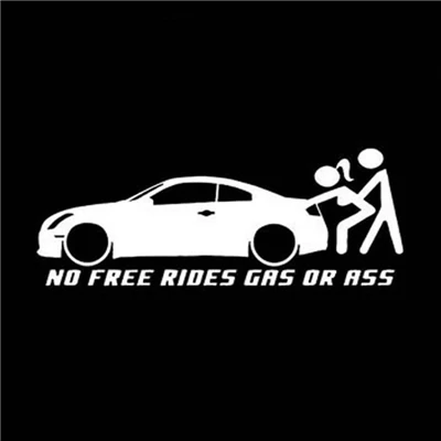 Decalque para janela de carro Ass ou Gas Jdm
