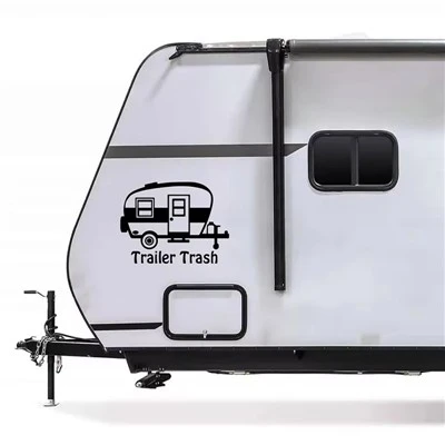 Decoração de contorno de lixo de trailer de adesivos de carro