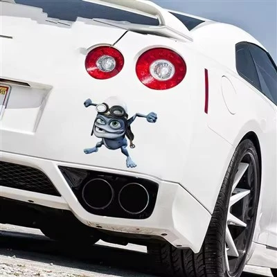 Adesivo de carro de sapo louco