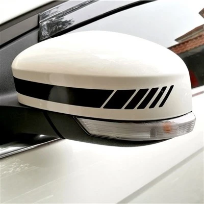 Adesivo estilo esportivo para espelho retrovisor em PVC para carro