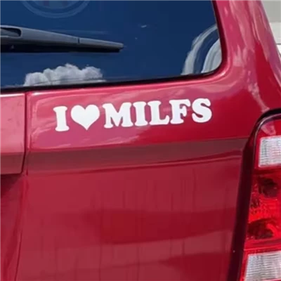 Eu amo adesivo de carro Milfs