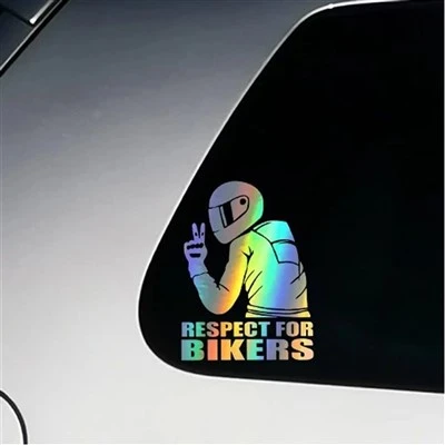 Adesivo decalque respeito do veículo para motociclistas