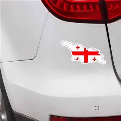 Autocolante do mapa da bandeira da Geórgia