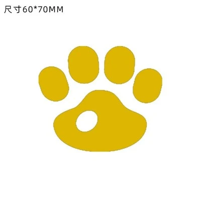 Adesivo de desenho animado com pegadas de animais em qualquer cor