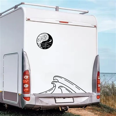 Adesivos para o dia do dia do mar da montanha adesivo