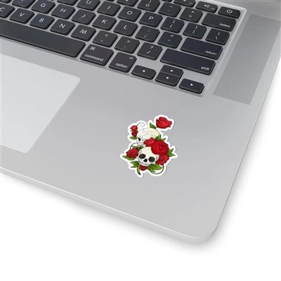 Adesivos de rosas esqueleto
