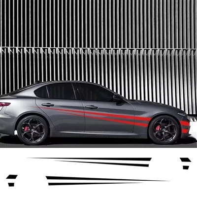 Adesivo de carro xadrez longo listrado