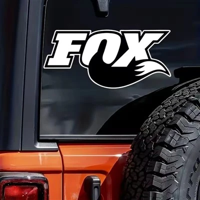 Fox Text e Fox Tail Car Sticker
