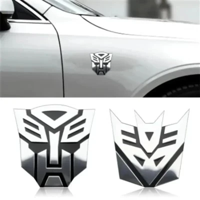 Novos adesivos de carro 3D para distintivo de transformador