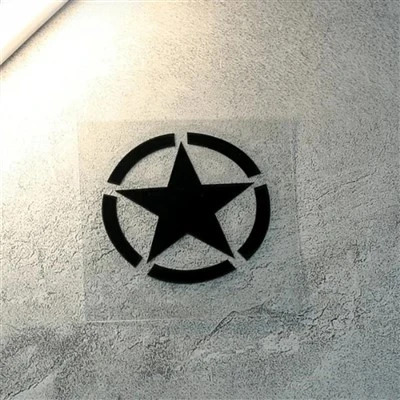 Exército cinco - apontou adesivos de referência de estrela