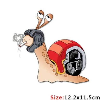 Adesivo decalque de caracol de desenho animado para carro