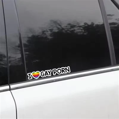 Eu amo adesivo de pornografia gay para carro