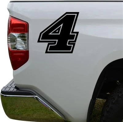 Decalque com número esportivo para carro