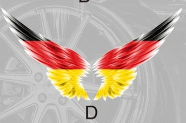 Personalize# o adesivo em forma de asa do padrão de bandeira do carro