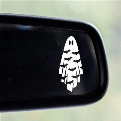 Adesivo de padrão fantasma de espelho interno do carro
