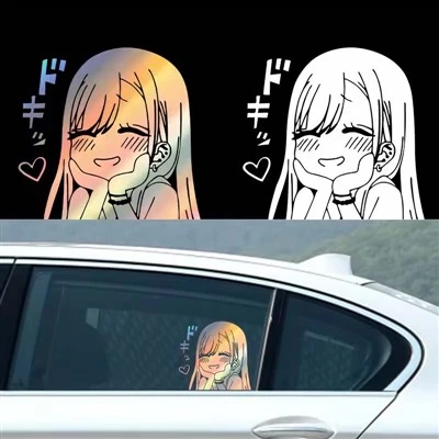 Adesivo de interiores de carro anime fofo