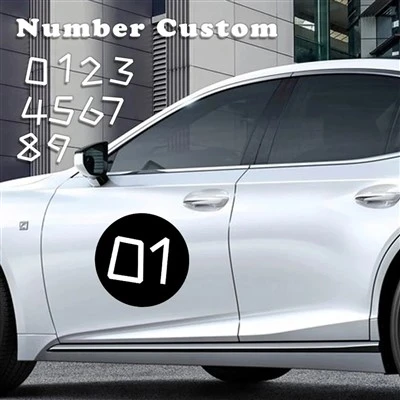 Adesivos de carro decalque de decoração de número personalizado