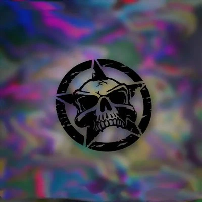 Adesivo de vinil de estilo de carro para caveira para pentagrama