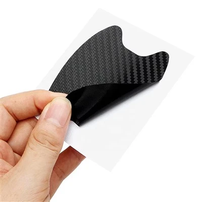 Adesivo de fibra de carbono maçaneta da porta do carro