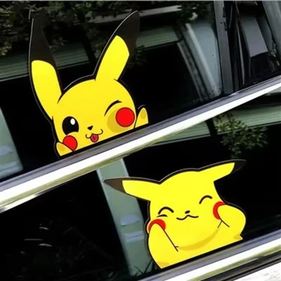 Adesivos de carro Pikachu de desenho animado